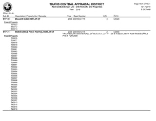 Subdivision and condominium report TCAD