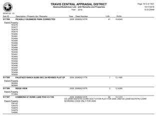 Subdivision and condominium report TCAD