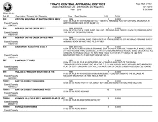 Subdivision and condominium report TCAD