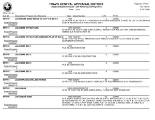 Subdivision and condominium report TCAD
