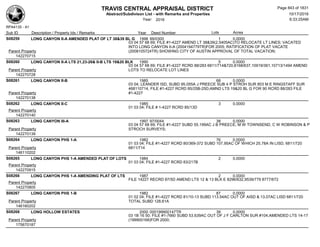 Subdivision and condominium report TCAD