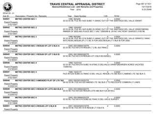 Subdivision and condominium report TCAD