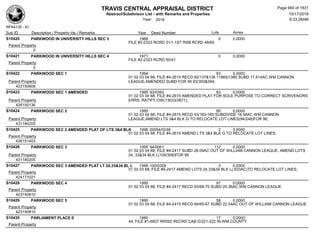 Subdivision and condominium report TCAD