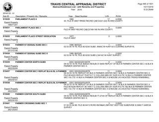 Subdivision and condominium report TCAD