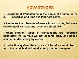 Sub division of journals | PPT