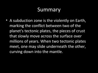 Subduction zones | PPT