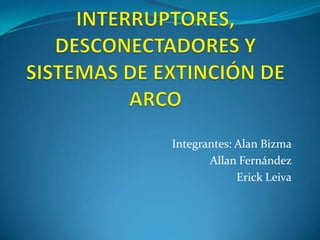 Integrantes: Alan Bizma
Allan Fernández
Erick Leiva

 