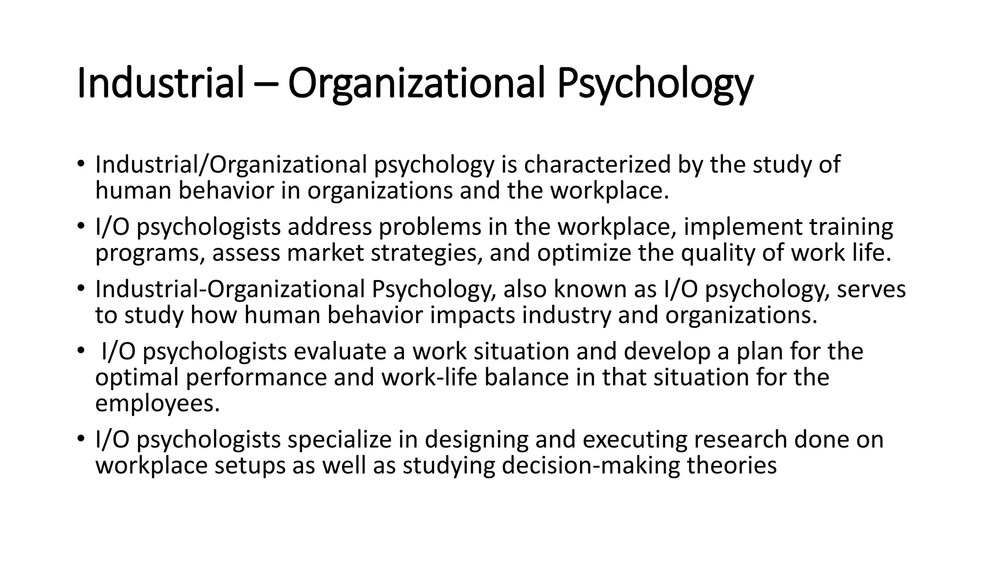 Established Subfields of Psychology.pptx