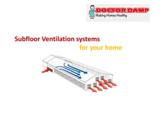 Subfloor Ventilation systems
for your home
 