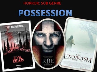 HORROR: SUB GENRE

 