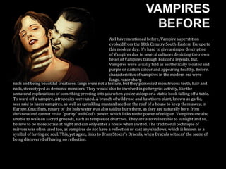 Sub-genre 1 - Vampires + Gothic | PPTX