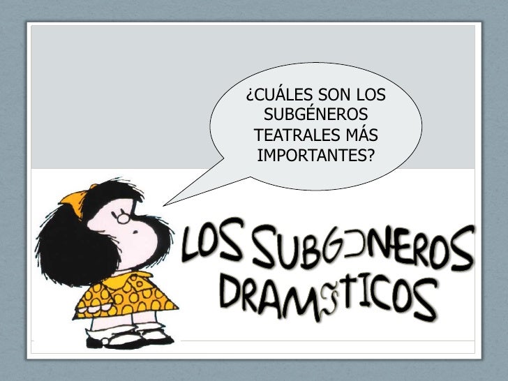 Subgéneros teatrales
