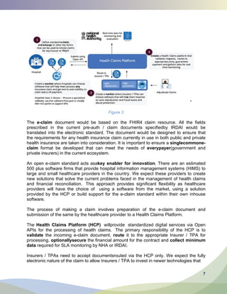 7
e-c
claim
Hea
validate
data
claim
alth Claim
e
option
s Platform
nallysecure
key
m (HCP)
e
Figure 3
enabler fo
route
e
or innovat
everypayer
ion
singlecom
r
collect mi
mmone-
nimum
 