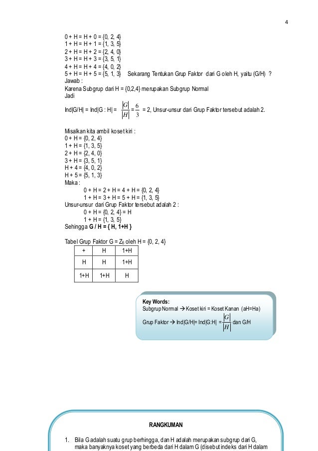 Subgrup normal dan grup faktor
