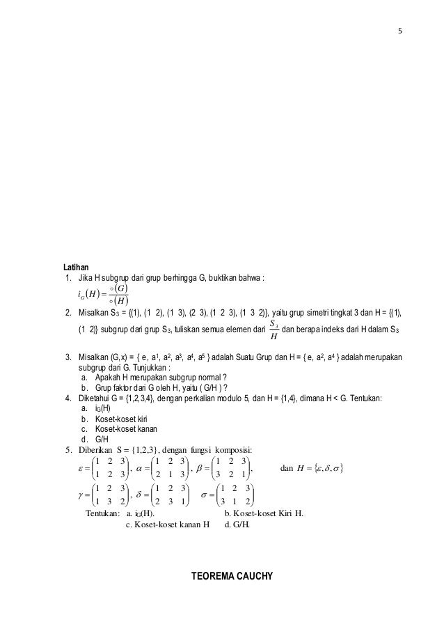 Contoh Soal Grup Matriks