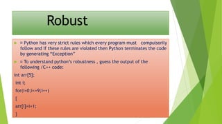 POWER OF PYTHON PROGRAMMING LANGUAGE | PPT