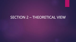 SECTION 2 – THEORETICAL VIEW
 