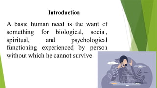 basic human needs topic for ANP M.Sc. 1st year | PPTX