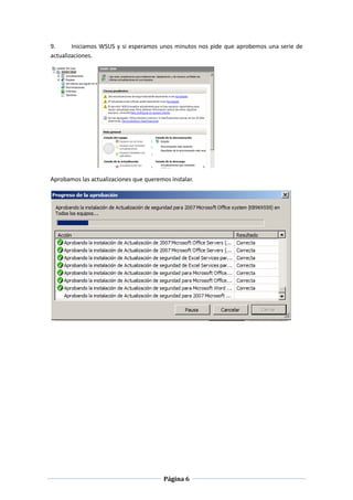 Instalación y configuración de WSUS (Windows Server Update Services) | PDF