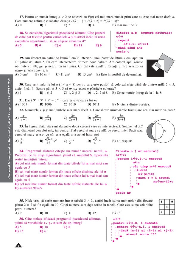 Subiecte%20 cangurul%20matematic%20cls%209 10 | PDF