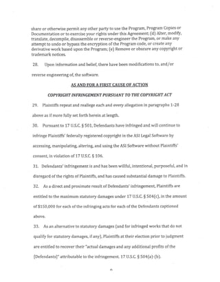 Subin Associates New York Defendants in Infringment Complaint