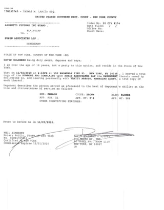 Subin Associates New York Defendants in Infringment Complaint