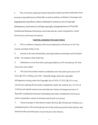 Subin Associates New York Defendants in Infringment Complaint
