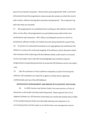Subin Associates New York Defendants in Infringment Complaint