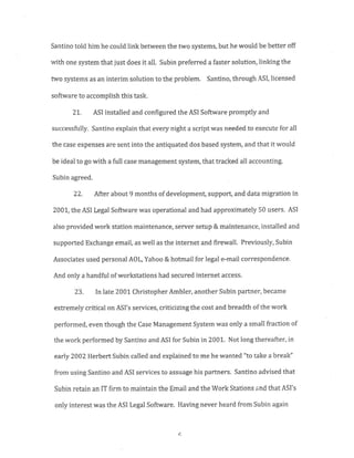 Subin Associates New York Defendants in Infringment Complaint