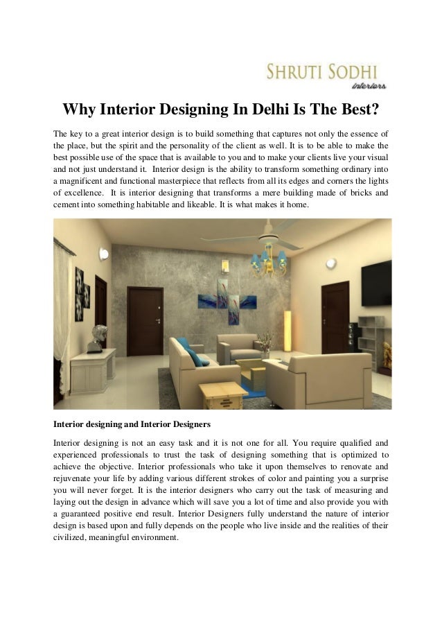 Why Interior Designing In Delhi Is The Best slideshare