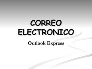 CORREO ELECTRONICO Outlook Express 
