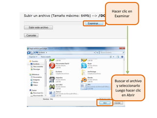 Hacer clic en ExaminarBuscar el archivo y seleccionarloLuego hacer clic en Abrir