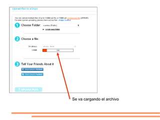 Se va cargando el archivo
 