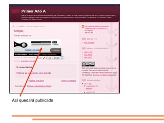 Así quedará publicado
 