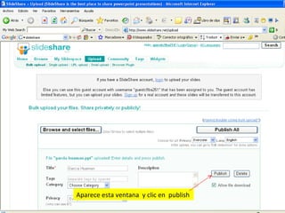Aparece esta ventana  y clic en  publish 