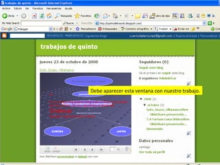 Debe aparecer esta ventana con nuestro trabajo. 
