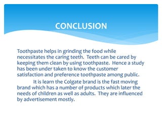 Problem While Using Colgate COLGATE | PPTX