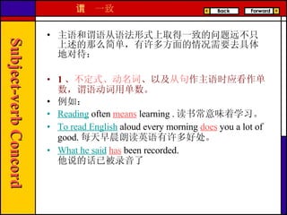 Subject Verb Concord