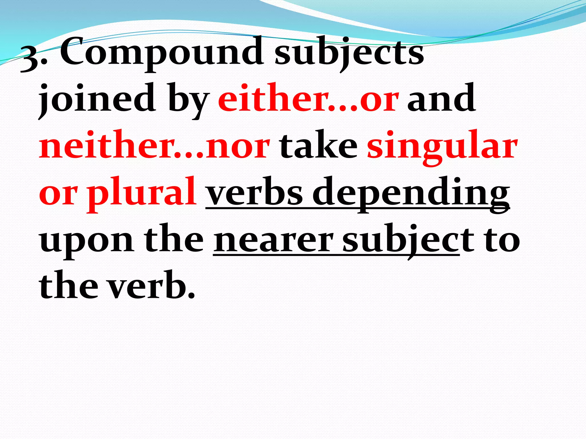 Subject-Verb Agreement | PPTX