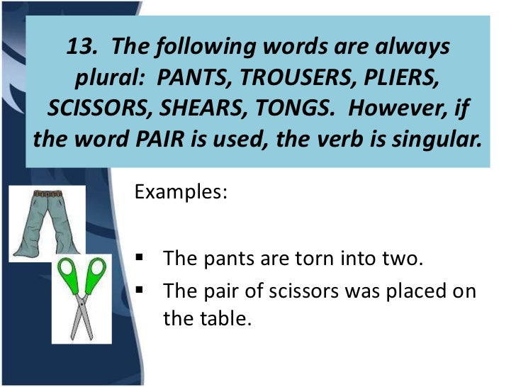 Subject verb agreement