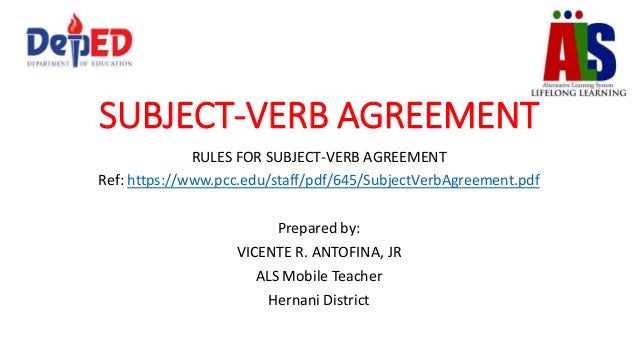 Subject Verb Agreement Rules And Exercise With Answer Key