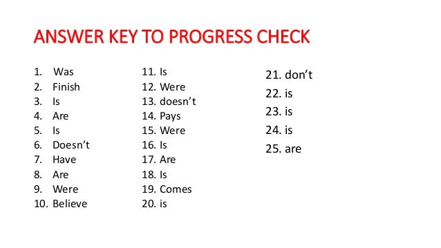 subject verb agreement check