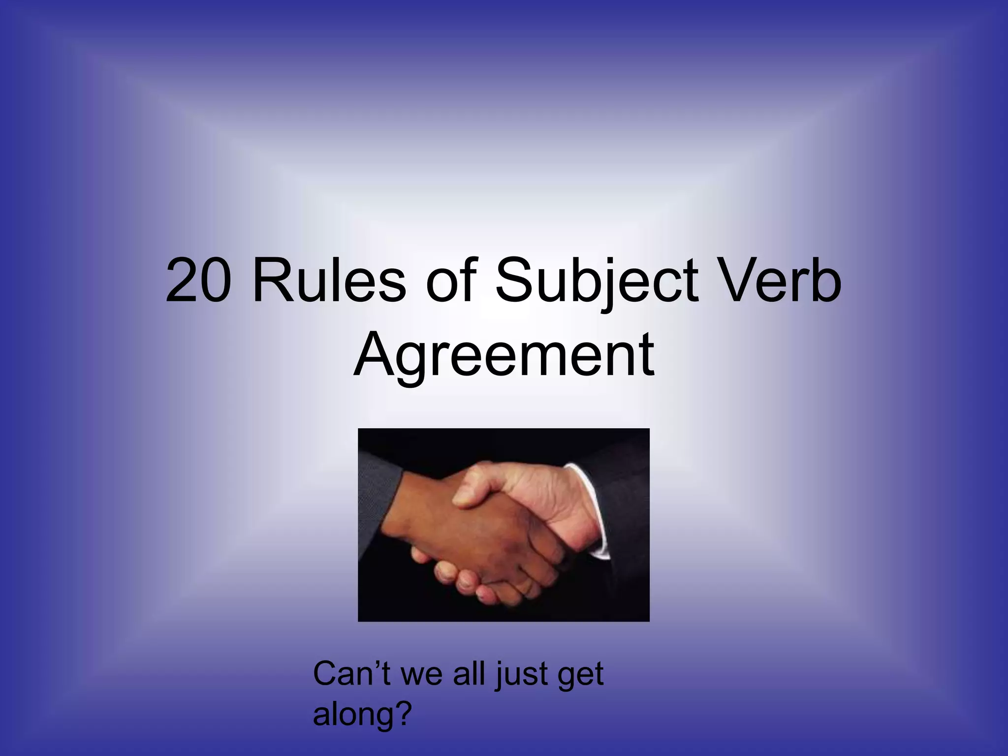 Rules Of Subject Verb Agreement Powerpointcraigslist Personals Topeka Kansas - qrf01su