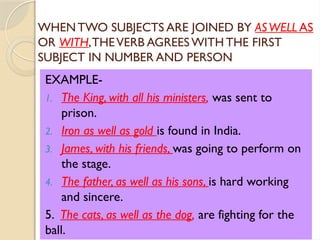Subject Verb Agreement Rules for CBSE English | PPTX