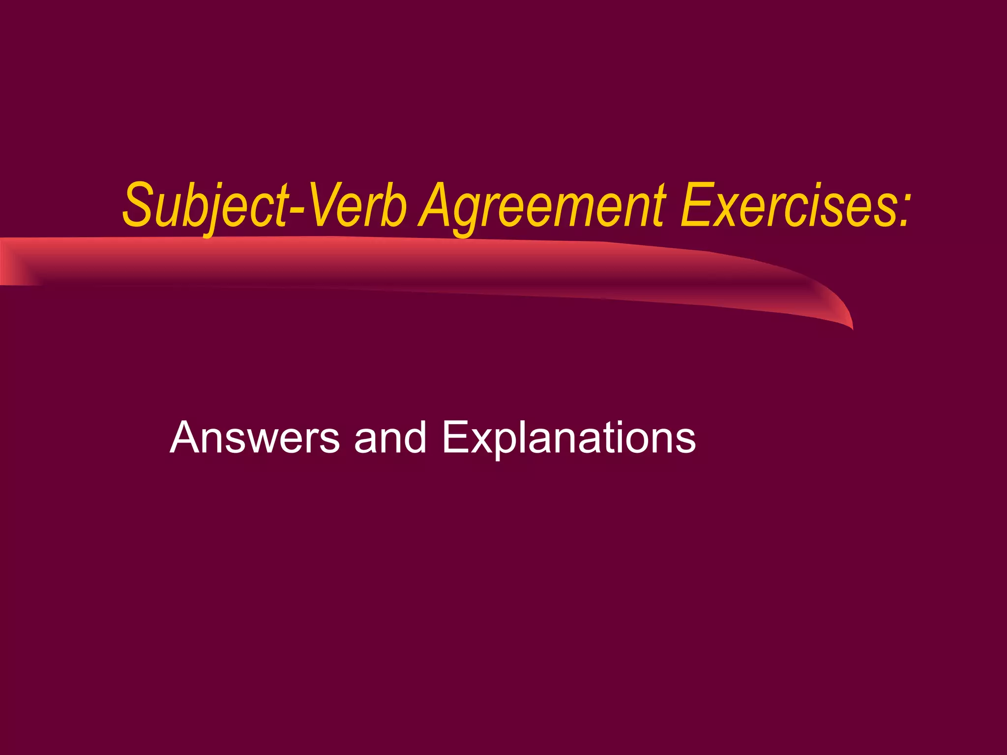 Subject Verb Agreement Exercises B2Busted Newspaper Georgetown Tx - rzfk2ct