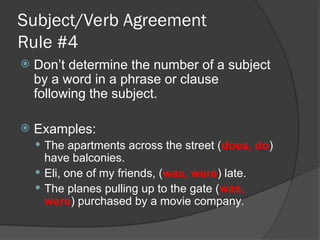 subject-verb_powerpoint.ppt many example | PPT