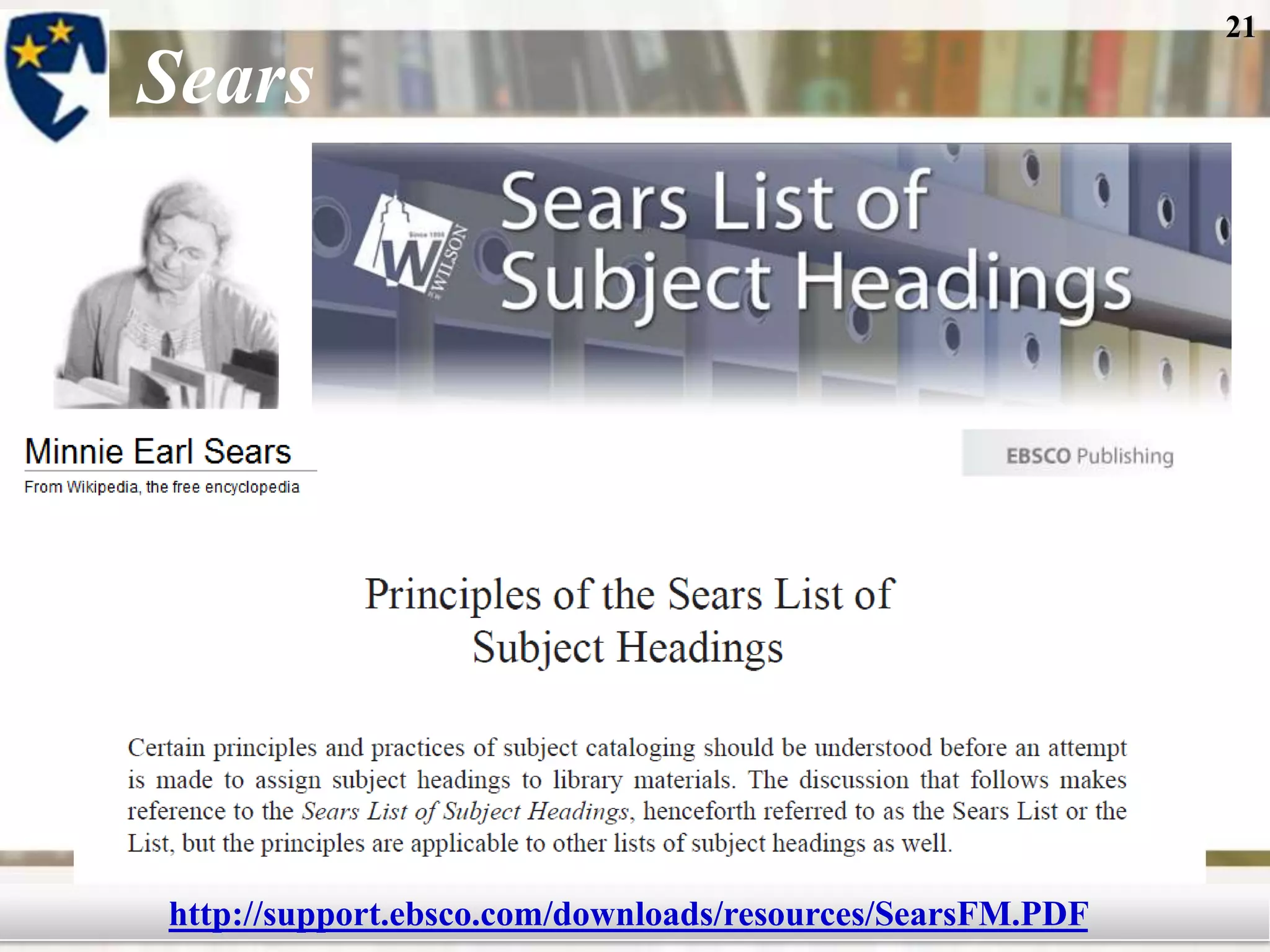 21

Sears




http://support.ebsco.com/downloads/resources/SearsFM.PDF
 