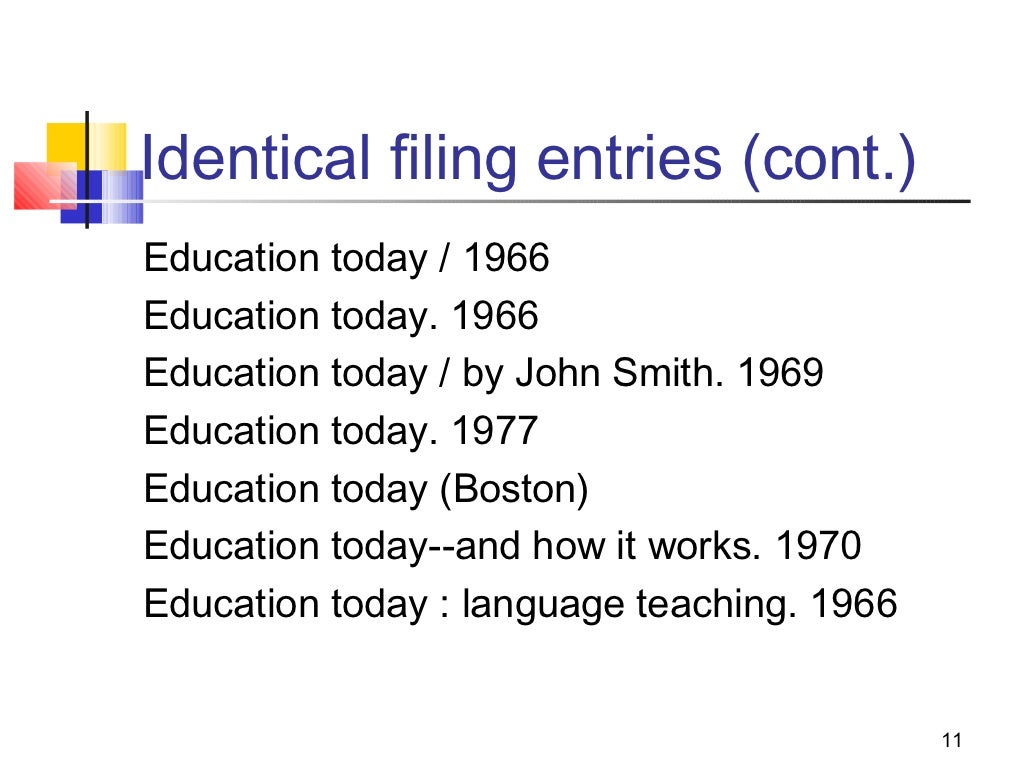 Subject analysis, shelflisting, filing rules, subject authority contr…