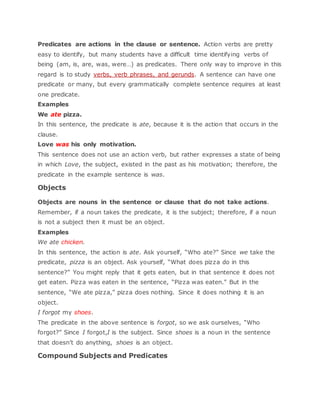 Subject and predicate | DOCX