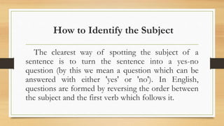 Syntax Subject Example Subject and syntax 1.pptx
